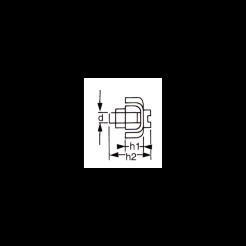 Wire lock 2mm w/double. lock, A304