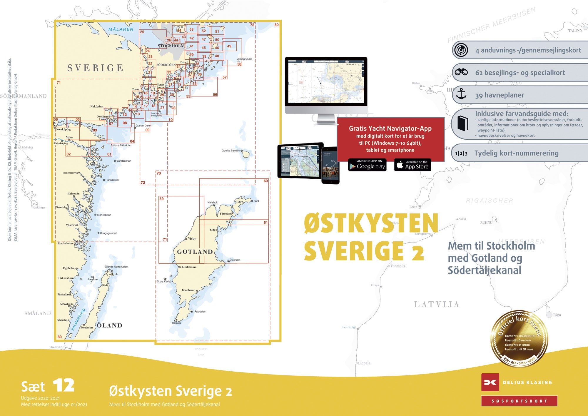 Sea map Satz 12 East coast Sweden 2