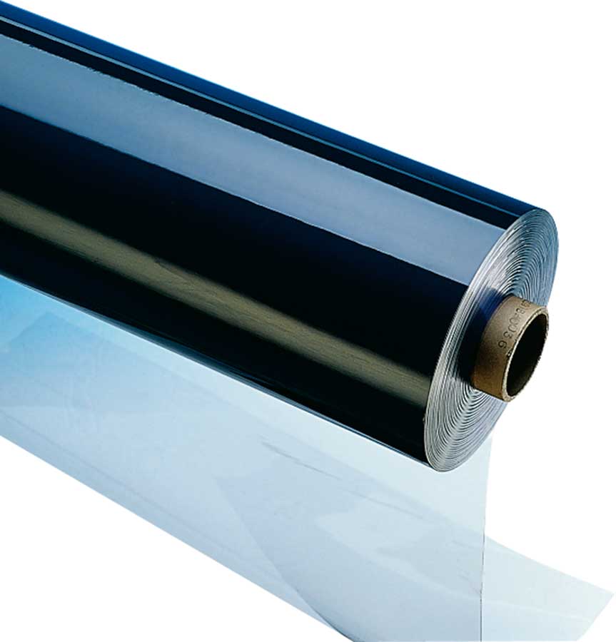 Window-vinyl bluish 0.5mm Width 140cm per m