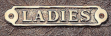 Brass sign Ladies 160x32mm