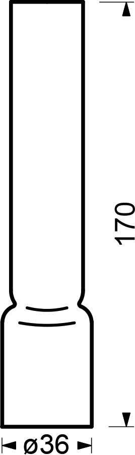 Borosilikat brænderglas 8''' x 170